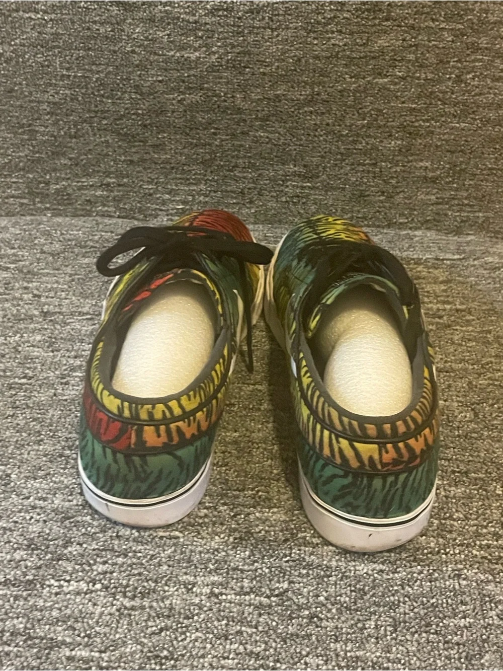 Nike SB Stefan Janoski Multicolor Rasta Tiger-Print Canvas Sneakers Men’s 12